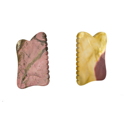Noir 7*5,5*0,5cm Rhodonite ou Mookaite Jade Gua sha planche guasha Stone Scraping Guasha Massage Tools pour les soins du visage
