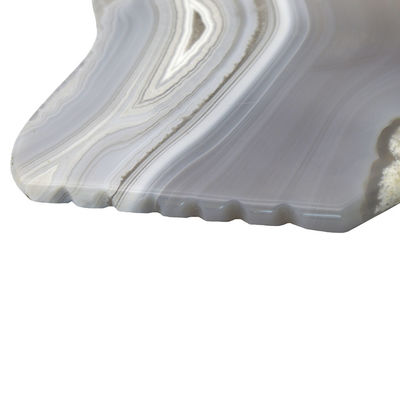 Soins de santé du corps Agate gris rayé Jade Gua Sha Stone Guasha Board Massage personnalisé Scraping Outil de thérapie pour le visage et le corps