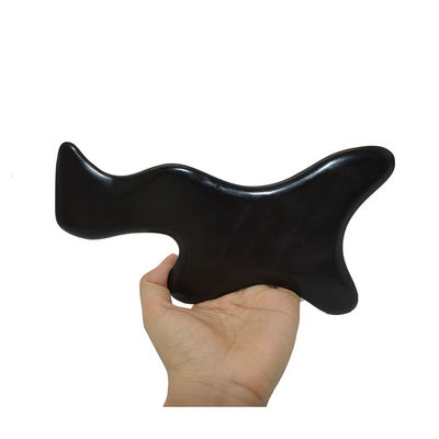 Pierre Bian Noire Gros Gua Sha Lymphatique Drainage Outil de massage pour le cou Dos Épaule Taille fesses Body Therapy Massageur Outils