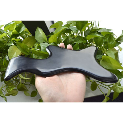 Pierre Bian Noire Gros Gua Sha Lymphatique Drainage Outil de massage pour le cou Dos Épaule Taille fesses Body Therapy Massageur Outils