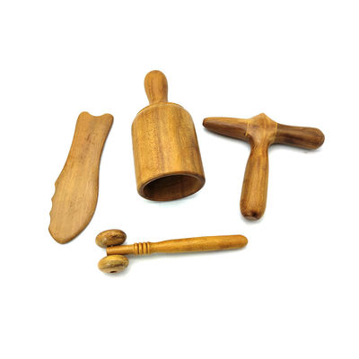 Marteau de massage en bois Gua Sha Scraping Massage Guasha Outils de massage traditionnels pour le corps et rouleau de massage en bois