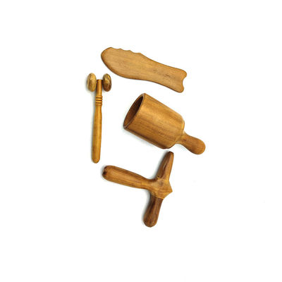 Marteau de massage en bois Gua Sha Scraping Massage Guasha Outils de massage traditionnels pour le corps et rouleau de massage en bois