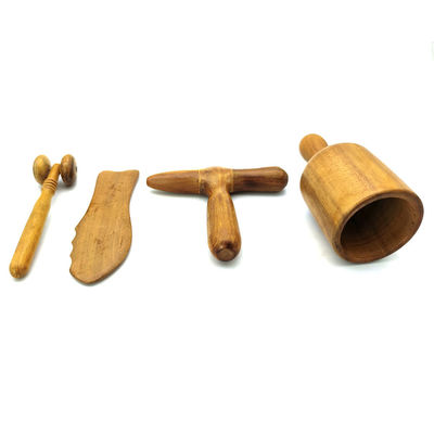 Marteau de massage en bois Gua Sha Scraping Massage Guasha Outils de massage traditionnels pour le corps et rouleau de massage en bois