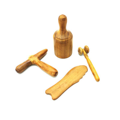 Marteau de massage en bois Gua Sha Scraping Massage Guasha Outils de massage traditionnels pour le corps et rouleau de massage en bois