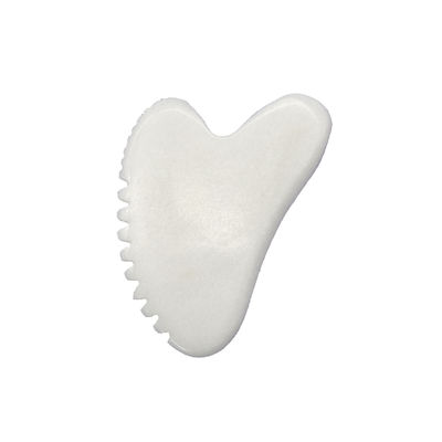 Outil de soins de santé pour la thérapie du corps Massageur Guasha en forme de cœur Jade blanc naturel