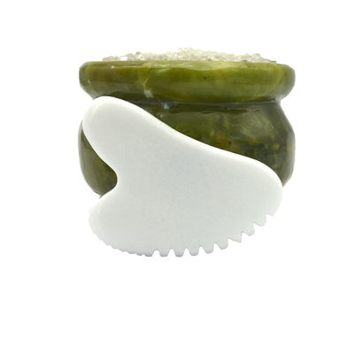 Outil de soins de santé pour la thérapie du corps Massageur Guasha en forme de cœur Jade blanc naturel