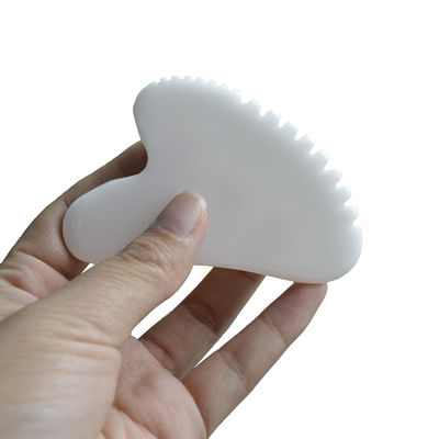 Outil de soins de santé pour la thérapie du corps Massageur Guasha en forme de cœur Jade blanc naturel