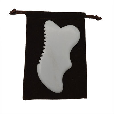 Massage à la planche de pierre sur mesure, Guasha Scarping Body Massager, Jade Blanc Scarping, outils pour le visage et le corps.