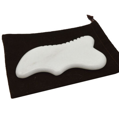Massage à la planche de pierre sur mesure, Guasha Scarping Body Massager, Jade Blanc Scarping, outils pour le visage et le corps.