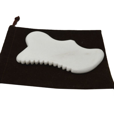 Massage à la planche de pierre sur mesure, Guasha Scarping Body Massager, Jade Blanc Scarping, outils pour le visage et le corps.