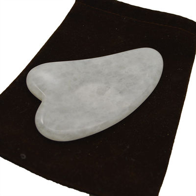 Outil à main de Gua Sha Masseur de jade blanc poli pour la relaxation musculaire et l'amélioration de la beauté