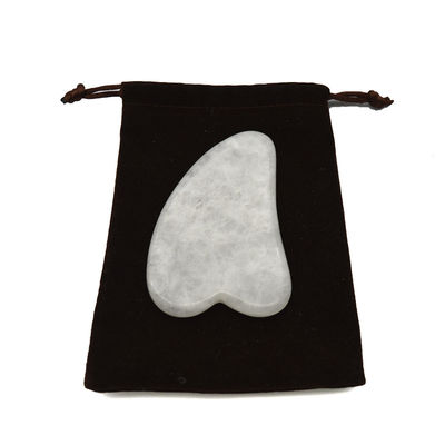 Outil à main de Gua Sha Masseur de jade blanc poli pour la relaxation musculaire et l'amélioration de la beauté