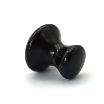 Kit de massage en pierre de jade naturelle polissée avec des pierres d'aventurine verte en forme de champignon et obsidienne noire pour Gua Sha