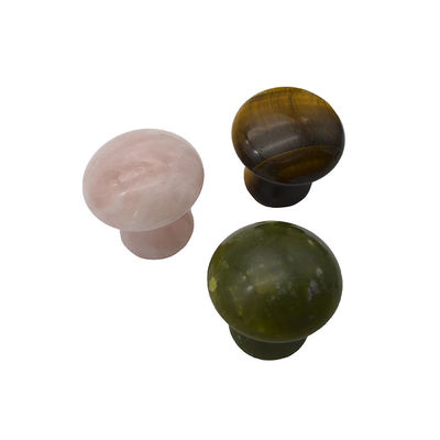 40 mm de hauteur 30 mm de diamètre Rose Quartz Champignon en forme de Gua Sha pierres de massage