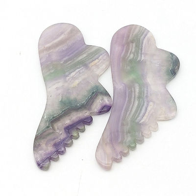 Prise en charge de la santé personnelle 95*45mm Fluorite couleur Gua Sha pour le visage et le corps Massage de la peau Outil pour le traitement de l'acupuncture SPA