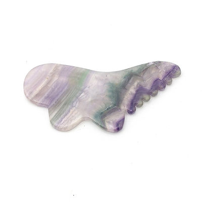 Prise en charge de la santé personnelle 95*45mm Fluorite couleur Gua Sha pour le visage et le corps Massage de la peau Outil pour le traitement de l'acupuncture SPA