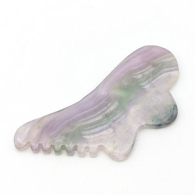 Prise en charge de la santé personnelle 95*45mm Fluorite couleur Gua Sha pour le visage et le corps Massage de la peau Outil pour le traitement de l'acupuncture SPA