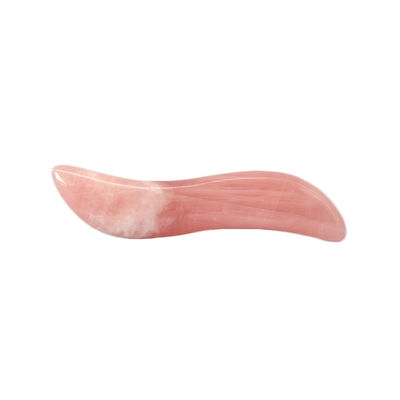 Polie rose quartz Gua Sha Massage Stick 110mm longueur pour le traitement de l'œil du visage et de l'acupuncture point