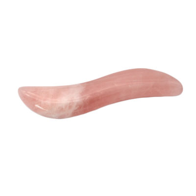 Polie rose quartz Gua Sha Massage Stick 110mm longueur pour le traitement de l'œil du visage et de l'acupuncture point