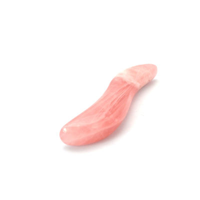 Polie rose quartz Gua Sha Massage Stick 110mm longueur pour le traitement de l'œil du visage et de l'acupuncture point