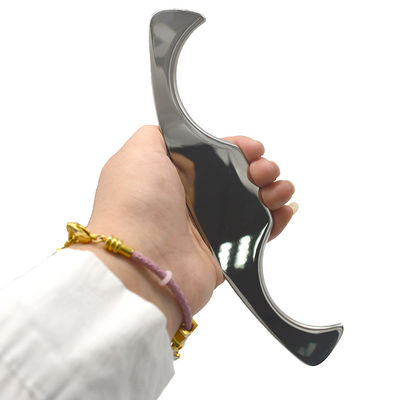 Massageur 2024 Gua Sha Board Scraping Outil de massage en acier inoxydable arrière Meridien Scraping Guasha pour OEM ODM