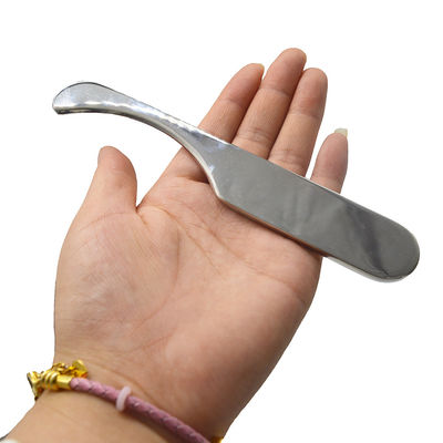 15.5 * 2.5cm Goua argenté ShaScraping planche de massage corps Guasha outil de massage Outils de grattage en acier inoxydable pour soulager la douleur