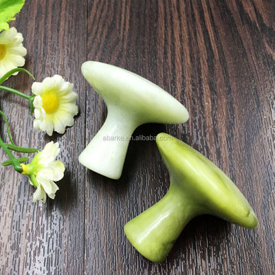 Propriétés du masseur Moule verte en forme de jade grattant Gua Sha Outil pour le massage corporel et la beauté