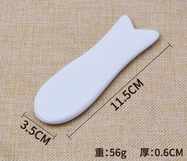 Outils de rasage du visage en céramique naturelle pour le masseur Guasha corps blanc portable