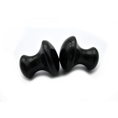 2024 Champignon Obsidien Noir Naturel Guasha Massage de beauté Gua Sha Stone Pour le visage et le corps Mode n ° ABK-59
