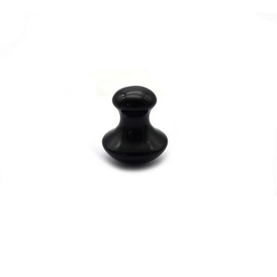 2024 Champignon Obsidien Noir Naturel Guasha Massage de beauté Gua Sha Stone Pour le visage et le corps Mode n ° ABK-59