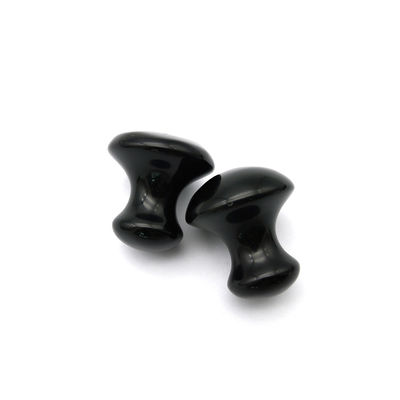 2024 Champignon Obsidien Noir Naturel Guasha Massage de beauté Gua Sha Stone Pour le visage et le corps Mode n ° ABK-59