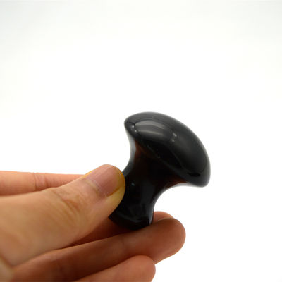 2024 Champignon Obsidien Noir Naturel Guasha Massage de beauté Gua Sha Stone Pour le visage et le corps Mode n ° ABK-59
