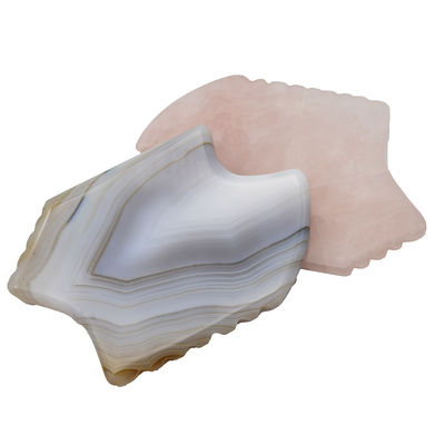 Éliminez directement les rides avec l' Agate gris Guasha Rose Quartz Gua Sha Outils de grattage Massage Obsidian Gua Sha Stone