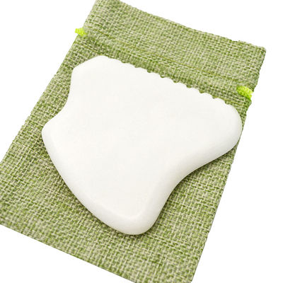 Mode d'outil de grattage du visage de la pierre Bian naturelle No abk-204 Étiquette privée Outils de massage du visage de la thérapie au jade Gua Sha