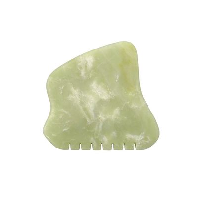Mode d'outil de grattage du visage de la pierre Bian naturelle No abk-204 Étiquette privée Outils de massage du visage de la thérapie au jade Gua Sha