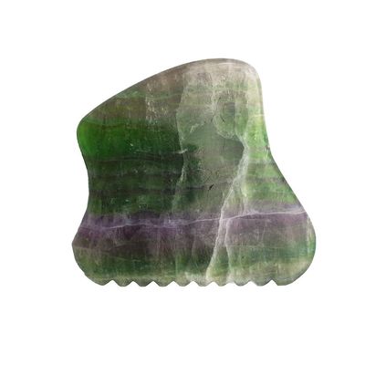 Mode d'outil de grattage du visage de la pierre Bian naturelle No abk-204 Étiquette privée Outils de massage du visage de la thérapie au jade Gua Sha