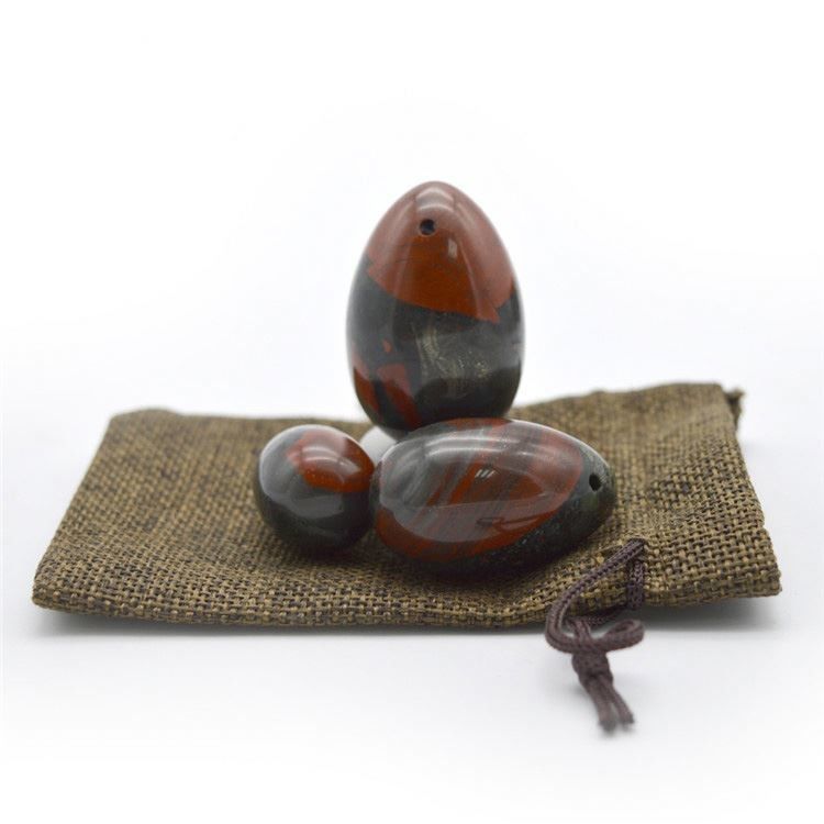 Pierre de sang naturelle Yoni Massage oeufs Costume en trois pièces pour femmes Kegel Exercice Régional et thème de l'amour