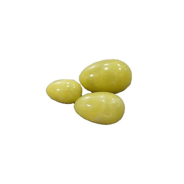 Kegel guérisseur naturel jaune olivine quartz pierre de jade oeufs yoni pour l' exercice vaginal thème de l' amour et produits chauds