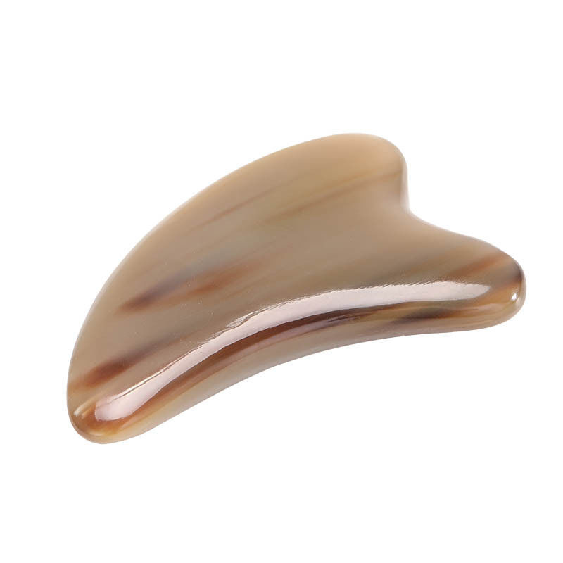 Beauté du visage Gua Sha Outil Taureau Corne Carrelage en forme de cœur pour les soins de la peau du corps et le bâton d'acupuncture