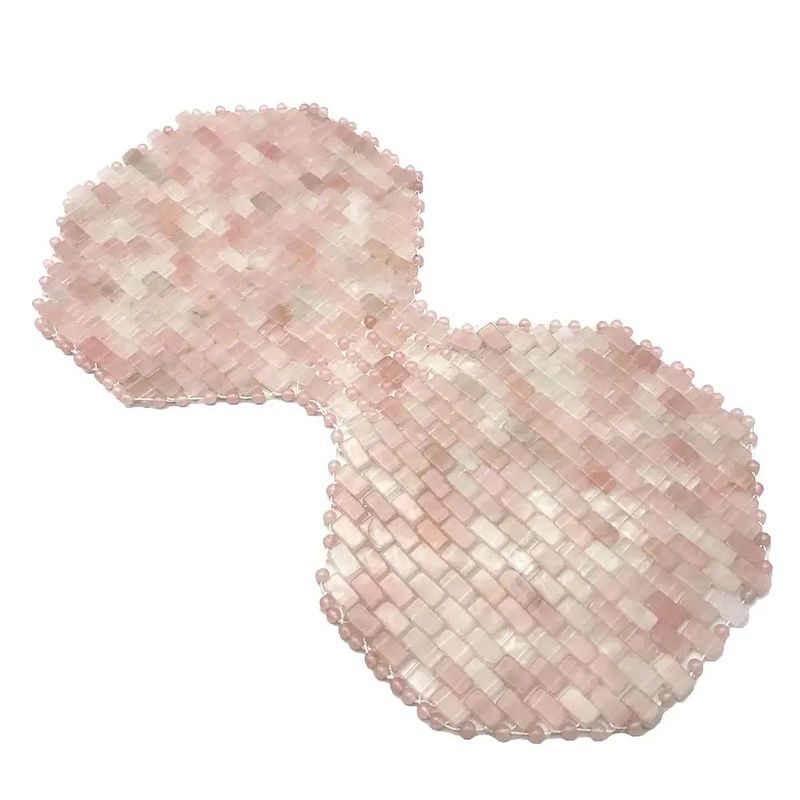 Masque pour les yeux à chaud ou à froid en pierre masque pour les yeux en pierre naturelle en pierre précieuse en jade masque de sommeil pour le vieillissement masque de poitrine en rose quartz
