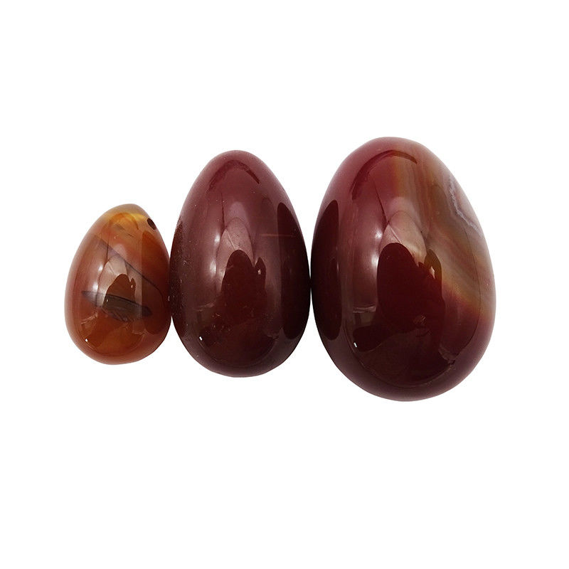 Caractéristique régionale Yoni œufs Agate rouge pierre précieuse naturelle Jade œufs pour les femmes Exercice de Kegel