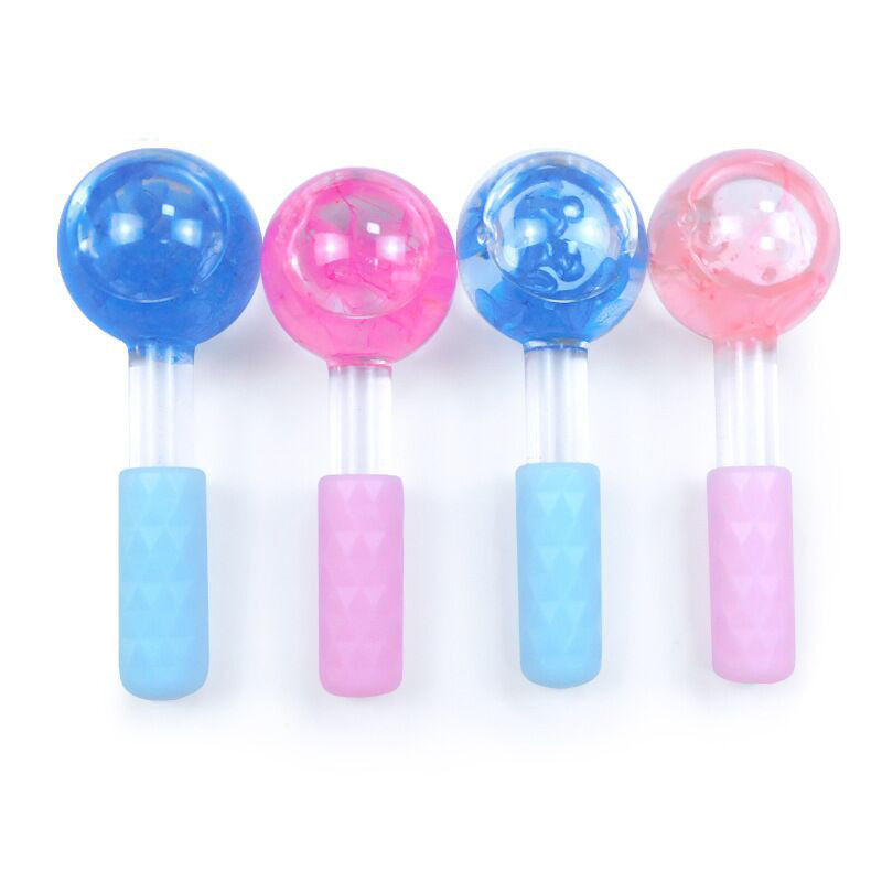 Logo personnalisé disponibleGlobes de glace pour le visage pour le massage du visage Roller Gua Sha Liquide anti-gel pour réduire les rides des pores