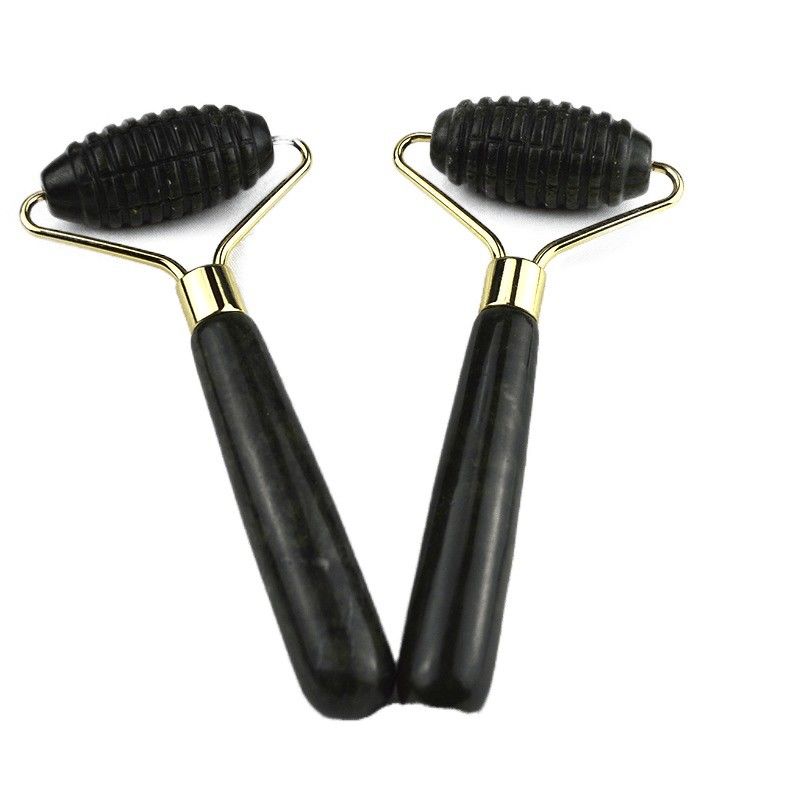 Logo personnalisé Disponibled Spikey naturel Xiuyan Jade Facial Guasha Masseur facial à rouleaux pour le massage de la peau Gua Sha Outils de beauté pour femme