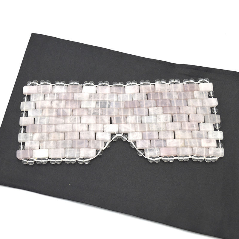 Masque facial en jade naturel personnalisable pour la beauté et le masque pour les yeux au quartz rose