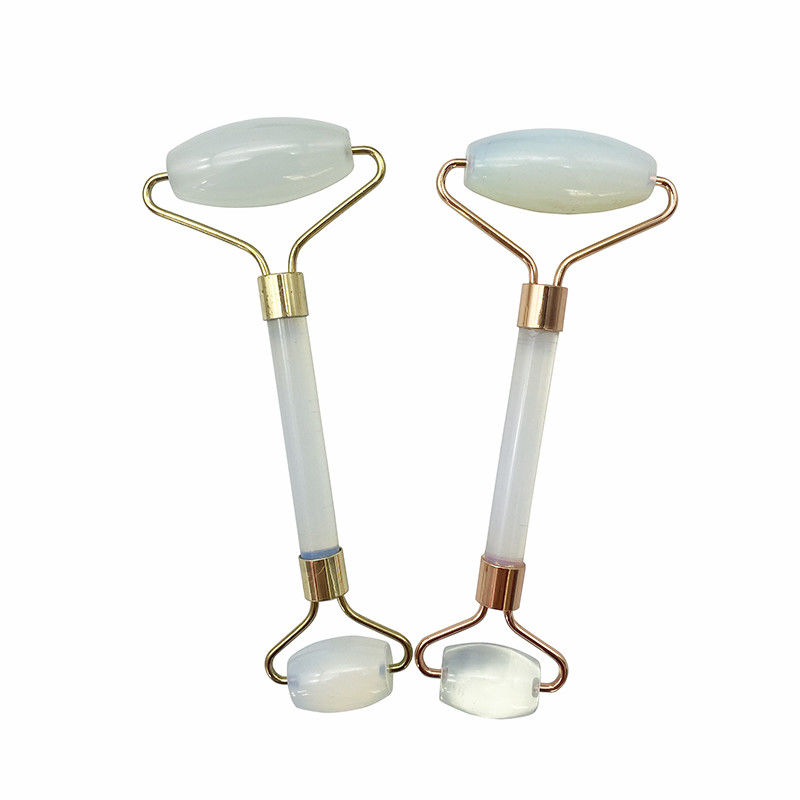 Outils à rouleaux de jade Guasha Opal Jade Roller Facial Gua Sha Massageur pour le visage et les yeux Soulagement du gonflement Réduction des rides de la peau