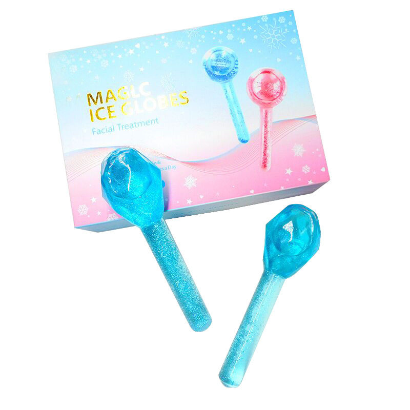 Face froide Boules de glace Massage facial pour les yeux gonflés et les cernes Logo en forme de diamant Logo personnalisé disponible