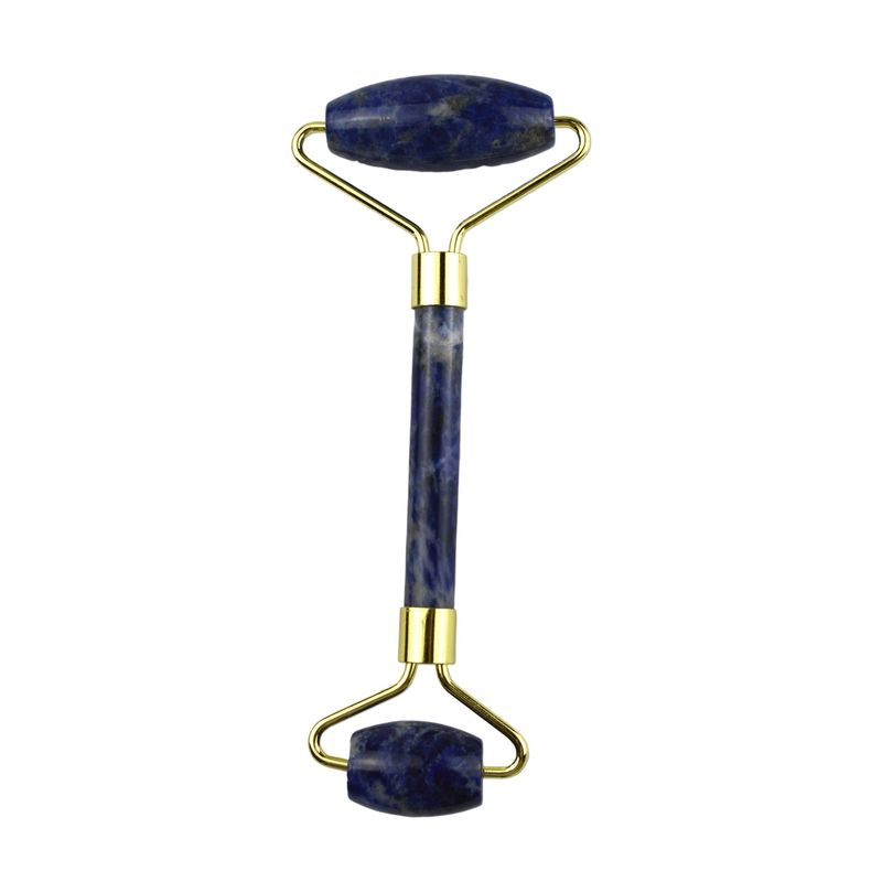 Massage du visage Produit de beauté Massage de la tête des yeux Sodalite bleu Roller facial Jade Gua Sha Outil pour les soins de la peau Avec logo personnalisé