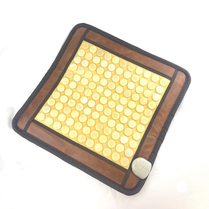 Coussin de jade naturel recouvert de cuir PU pour le massage corporel vous gardant au chaud en hiver et au frais en été