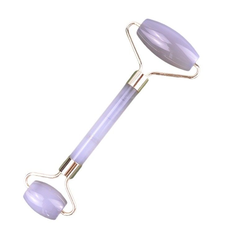 Agate naturel pour le visage Rouleau de jade Gua Sha Massageur pour le visage Outils de beauté pour la peau Anti-âge Fonction de massage musculaire