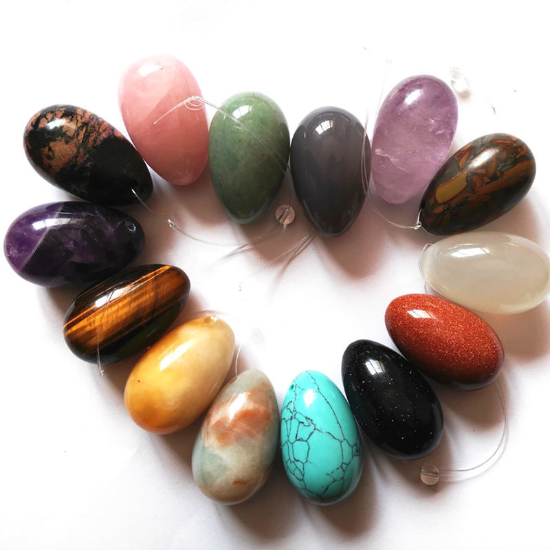 Des œufs de jade, des œufs de pierre précieuse, des femmes, des œufs de Yoni 50*35/45*30/43*30/40*30/40*25/35*25/30*20 mm